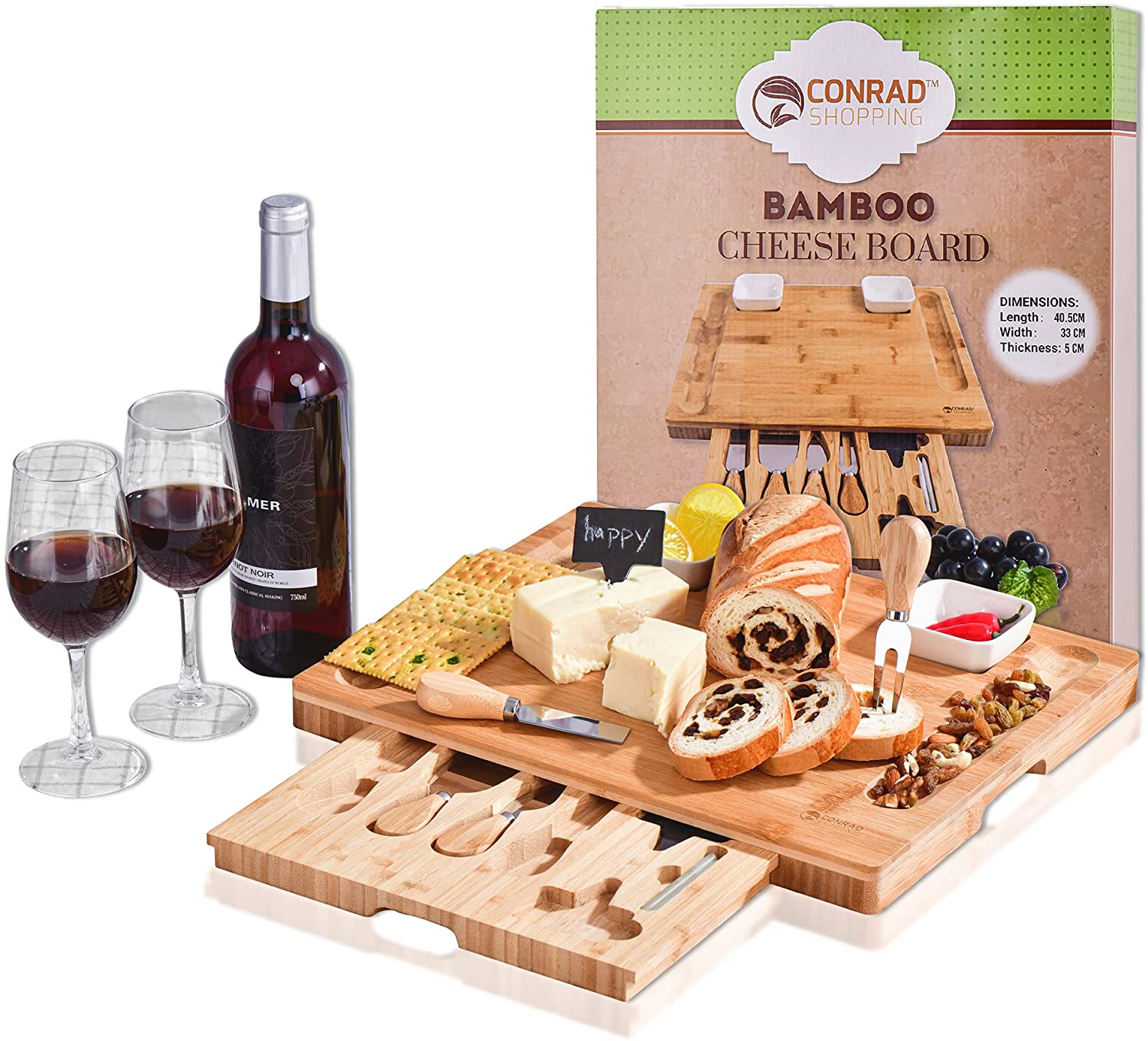 Bamboo Cheese Board & Knife set